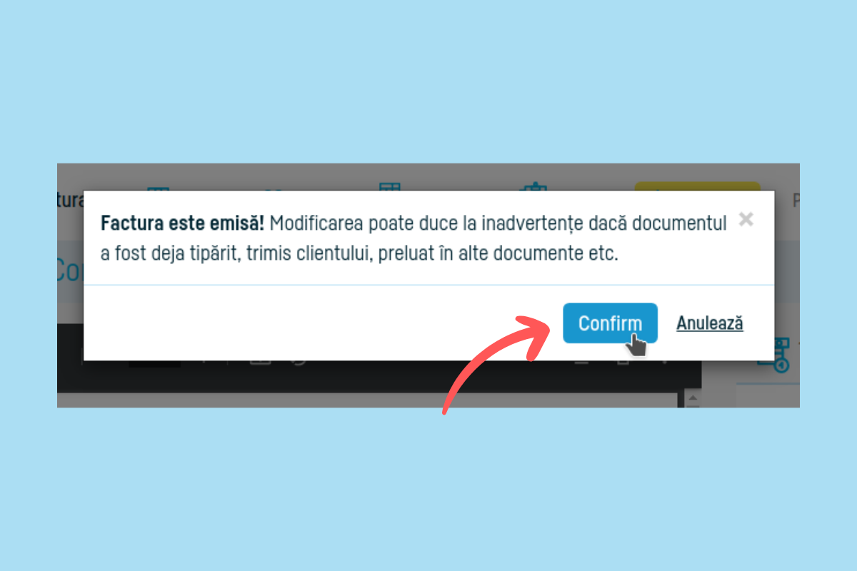 Cum modific o factură - pasul 5