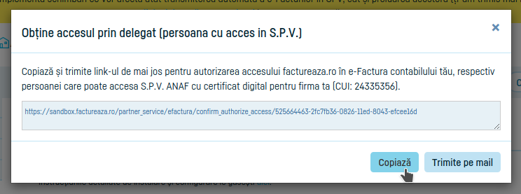 Cum activezi integrarea automată cu e-factura - pasul 5