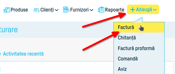 Cum adaug o factură? - pasul 1