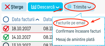 Cum trimit o factură pe e-mail? - pasul 3