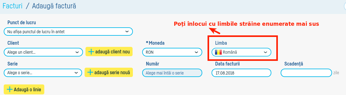 Facturi în engleză (sau altă limbă străină)? - pasul 1