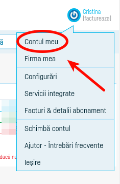 Cum pot exporta datele asociate contului meu? - pasul 1