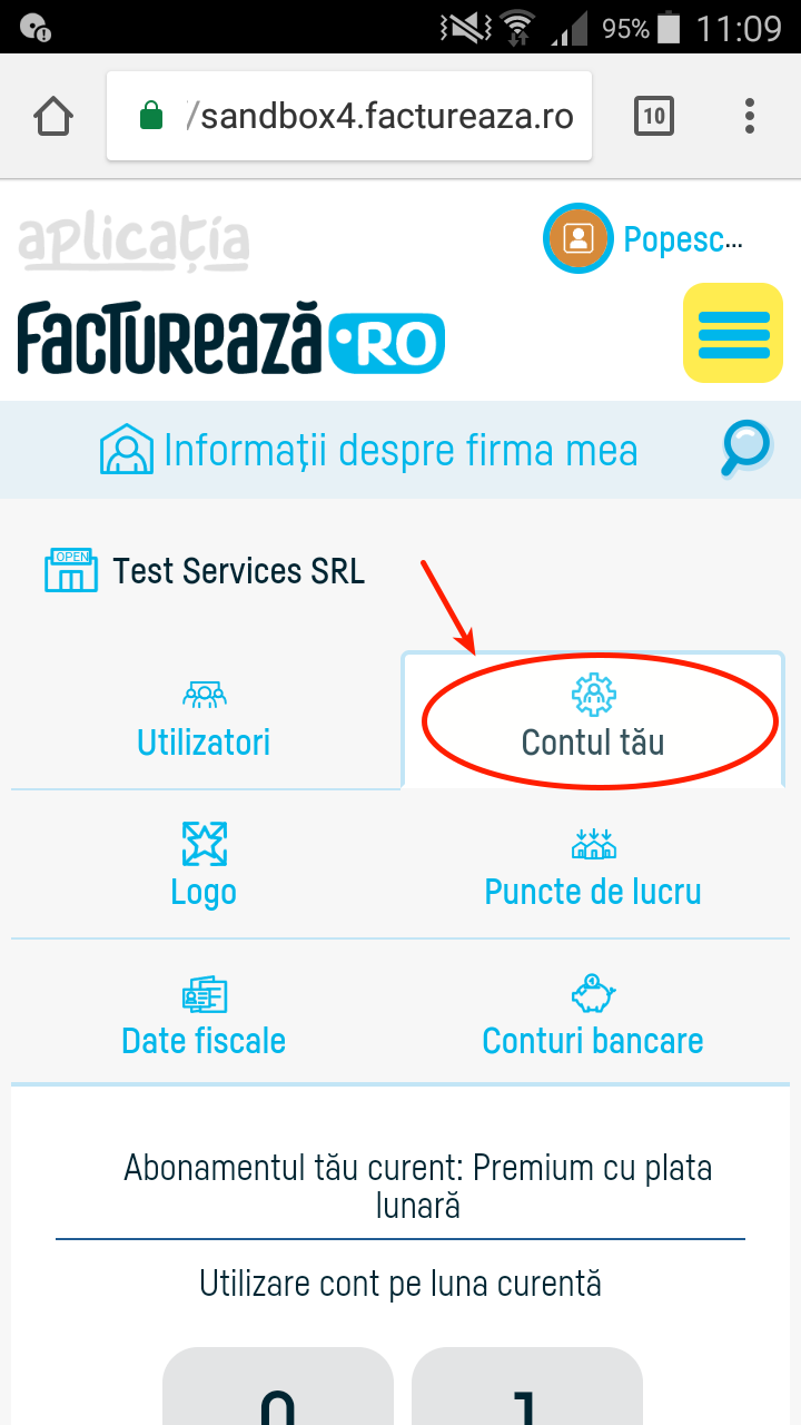 Cum pot exporta datele asociate contului meu? - pasul 2