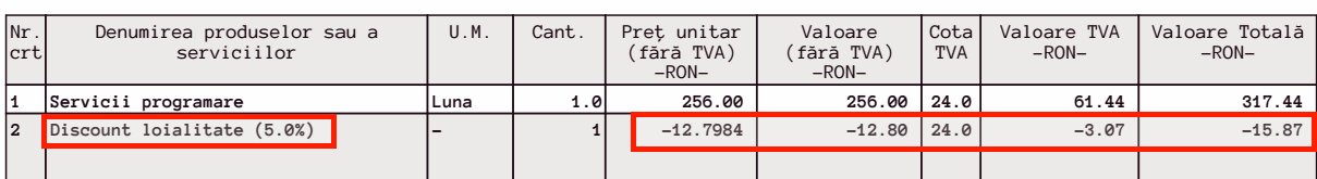 Cum pot introduce reduceri? - pasul 2