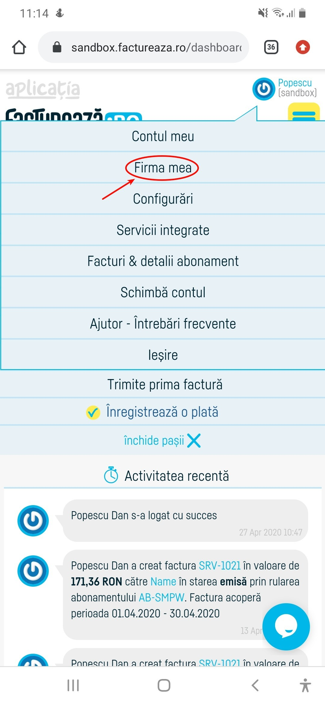 Cum adaug logo-ul/sigla firmei pe facturi? - pasul 1