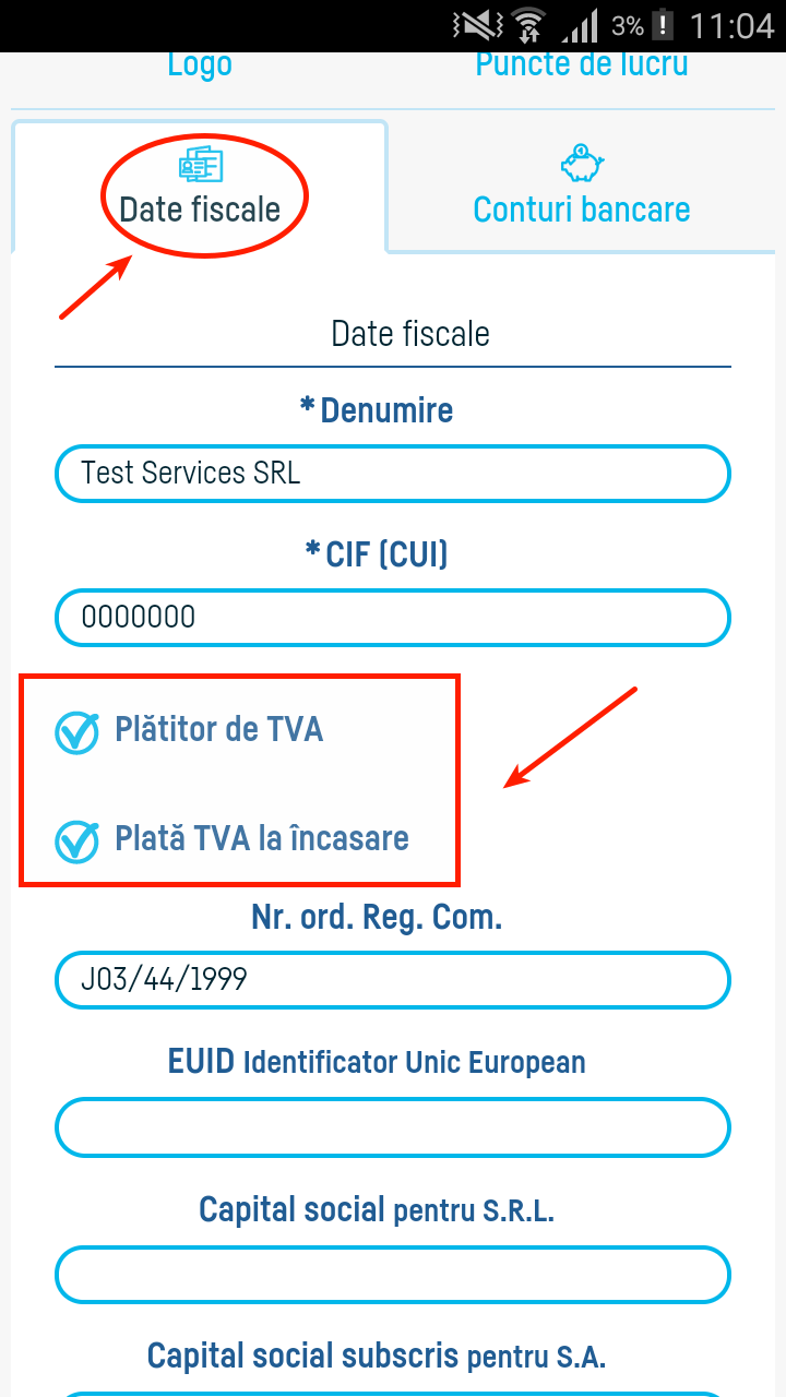 Cum emit facturi cu TVA? - pasul 2