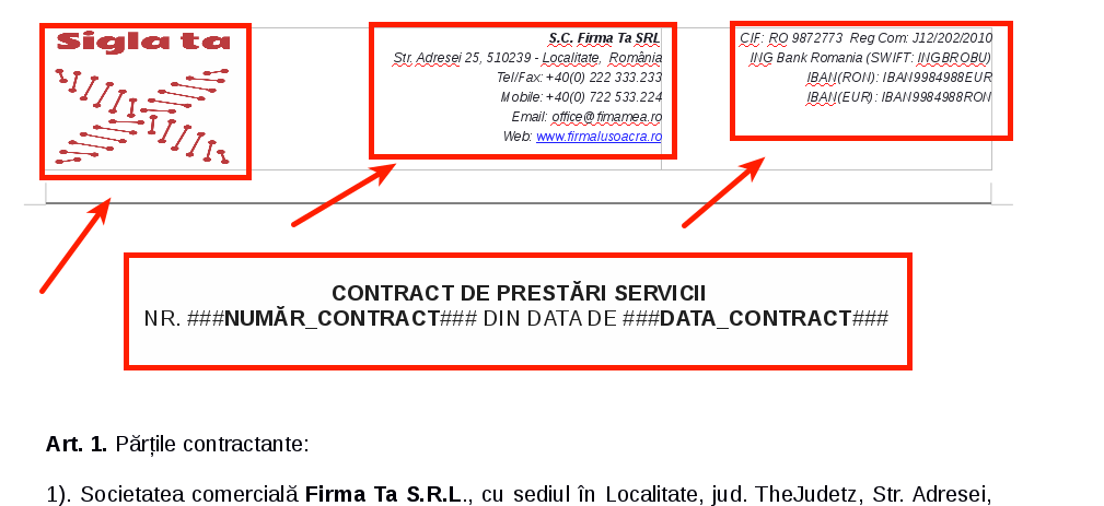 Cum funcționează documentele standard? - pasul 1