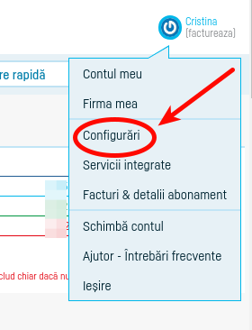 Decizia internă pentru seriile de facturi - pasul 1