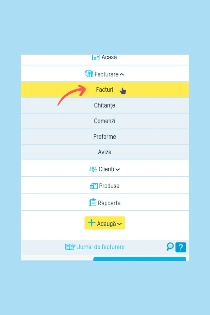 Cum export o factură în Winmentor? - pasul 1