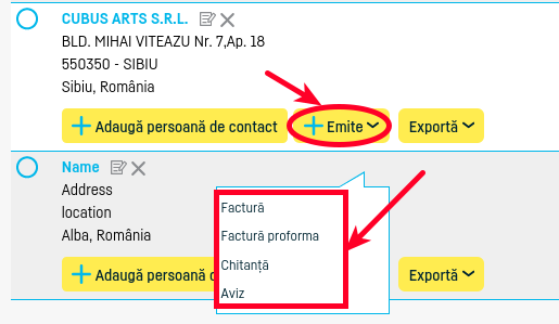 Cum export fișa clientului? - pasul 3