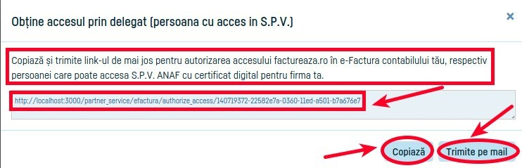 Generare și trimitere e-facturi în SPV ANAF - pasul 3