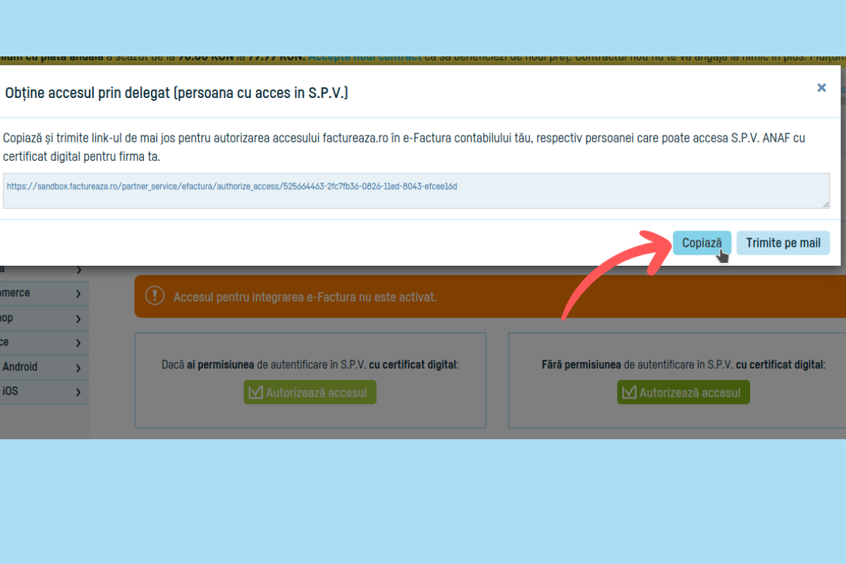 Cum generezi și transmiți  e-Factura în SPV ANAF  - pasul 7