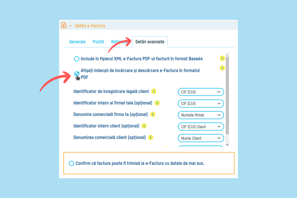 Cum verifici statusul trimiterii e-factura - pasul 5