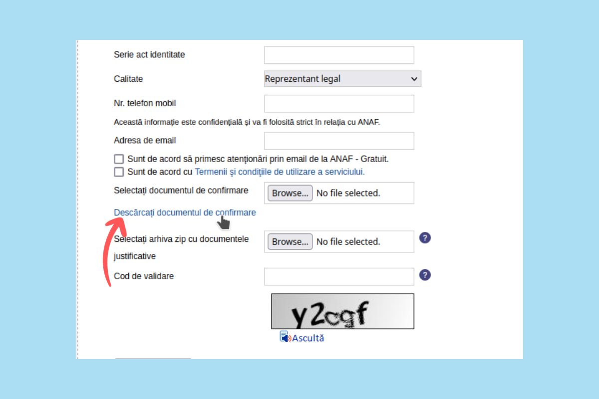 Cum îți înregistrezi firma sau PFA-ul în SPV ANAF - pasul 9