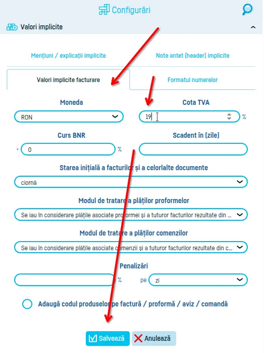 Cum emit facturi cu TVA? - pasul 5